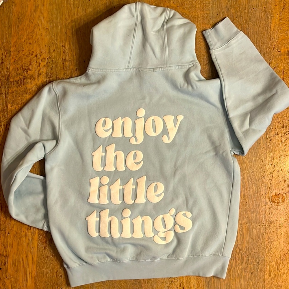 Jacks Surfboards “enjoy the little things” Baby Blue Hoodie